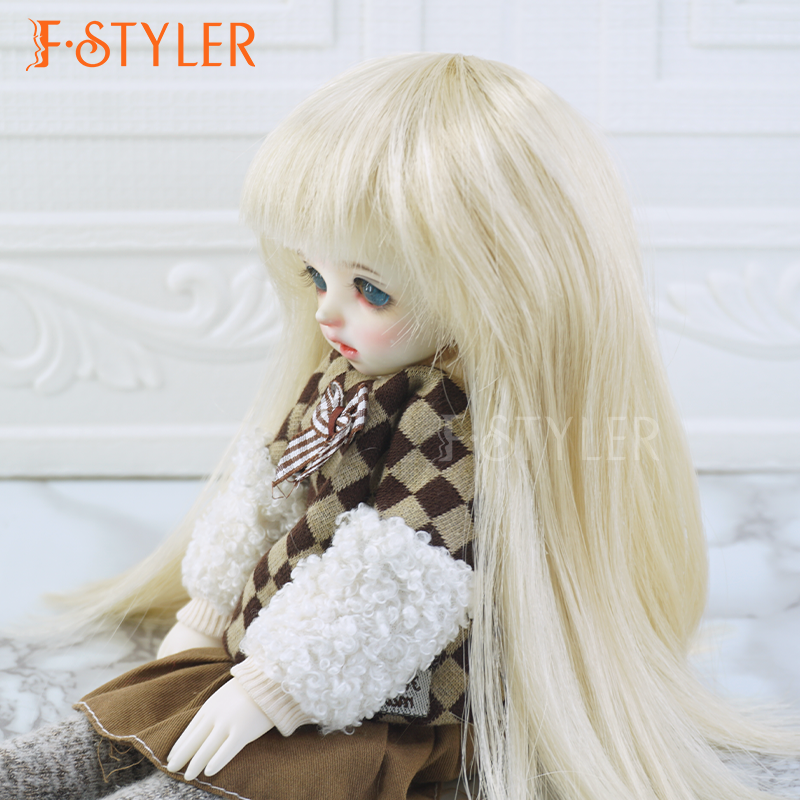 Doll Wig Smooth Long Straight BJD Doll Wig HT (High-Temperature) Various Colors Hair Accessories In Stock