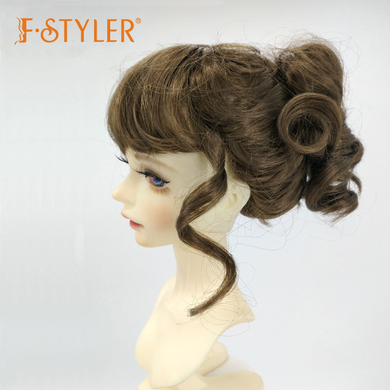 FSTYLER BJD Doll Wig Curls Waves BJD Hair Soft Synthetic Mohair Doll Wig Hair Accessories Customization