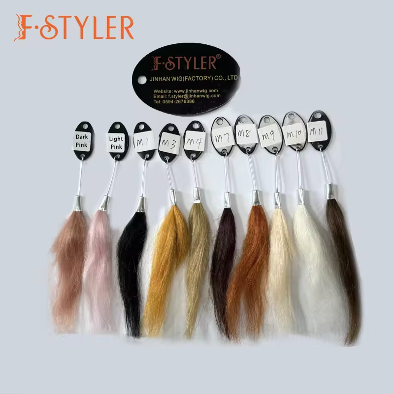 FStyler Doll Wig Cute Curl Bow Buns Style BJD Doll Soft Mohair Various Colors Hair Accessories Customization1/3 1/4