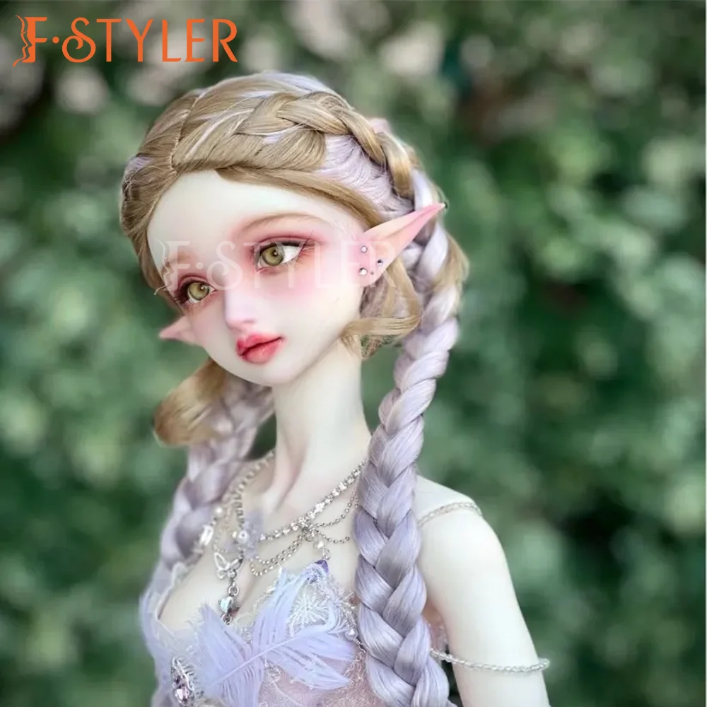 FStyler Doll Wig Lovely Long Braids Style BJD Doll Soft Synthetic Mohair Hair Accessories Customization 1/3 1/4 1/6 1/8