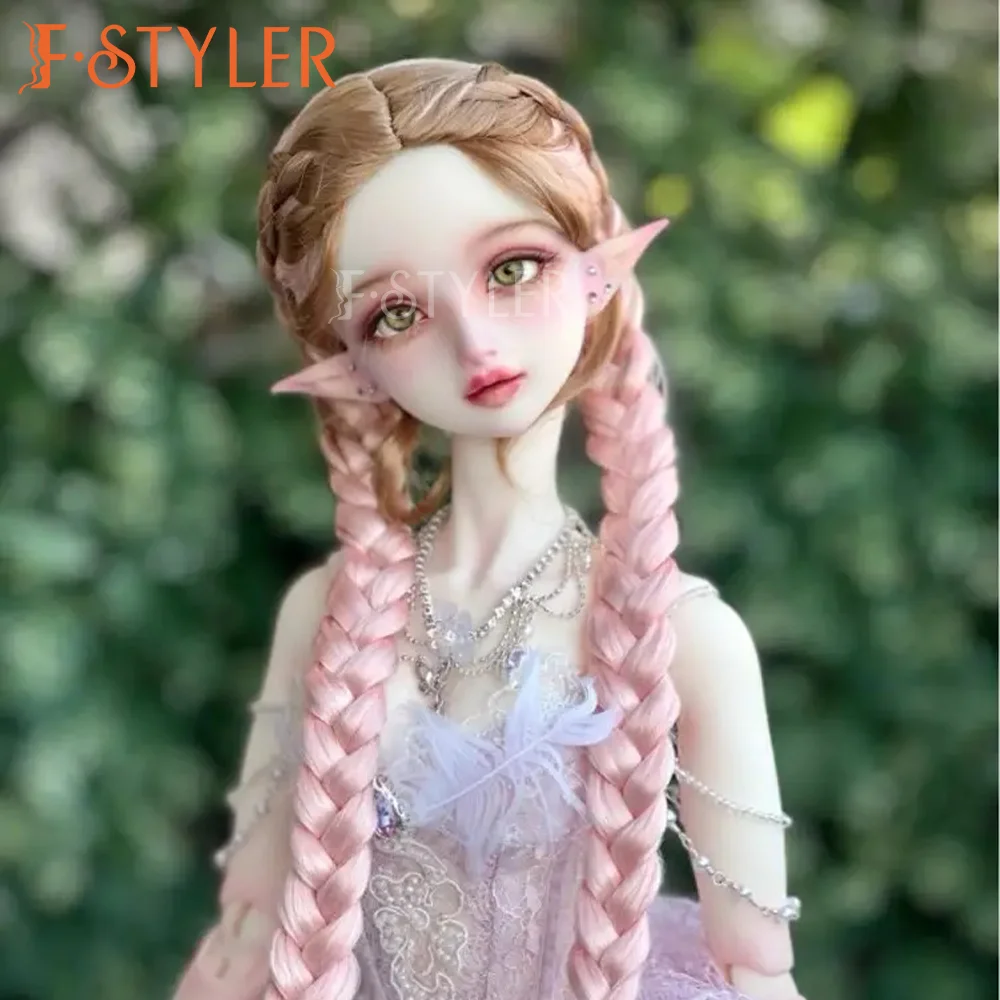 FStyler Doll Wig Lovely Long Braids Style BJD Doll Soft Synthetic Mohair Hair Accessories Customization 1/3 1/4 1/6 1/8