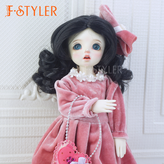 FSTYLER Wavy Curls BJD Doll Soft Synthetic Mohair Doll Wig Various Colors Hair Accessories 1/3 1/4 1/6 1/8 Customization