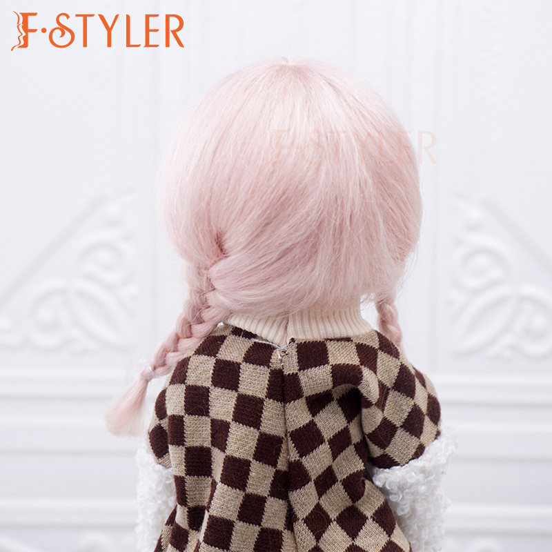 FStyler Doll Wig Cute Braid Style BJD Doll Soft Mohair Various Colors Hair Accessories Customization1/3 1/4