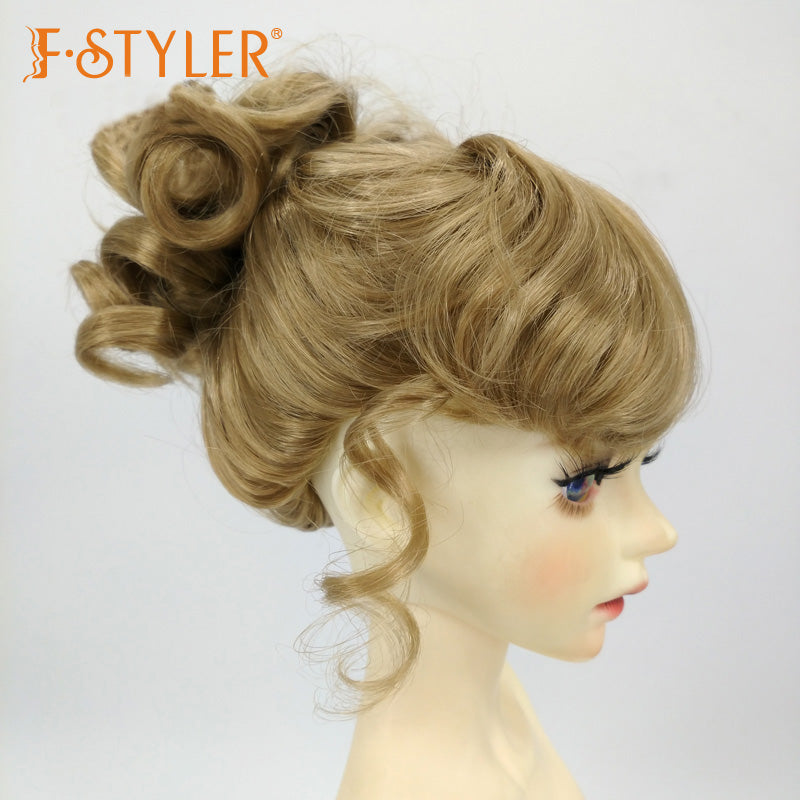 FSTYLER BJD Doll Wig Curls Waves BJD Hair Soft Synthetic Mohair Doll Wig Hair Accessories Customization