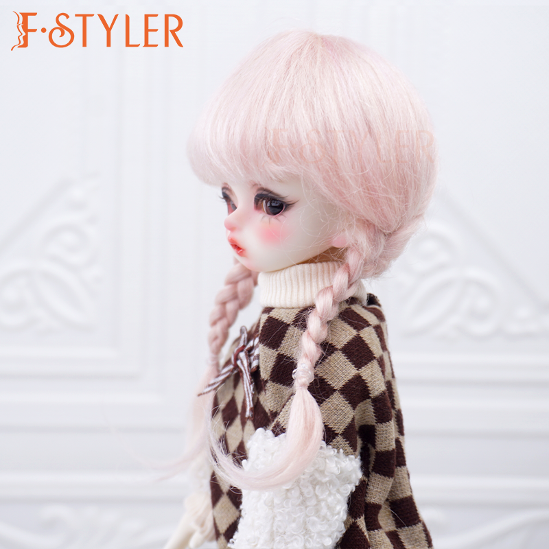 FStyler Doll Wig Cute Braid Style BJD Doll Soft Mohair Various Colors Hair Accessories Customization1/3 1/4