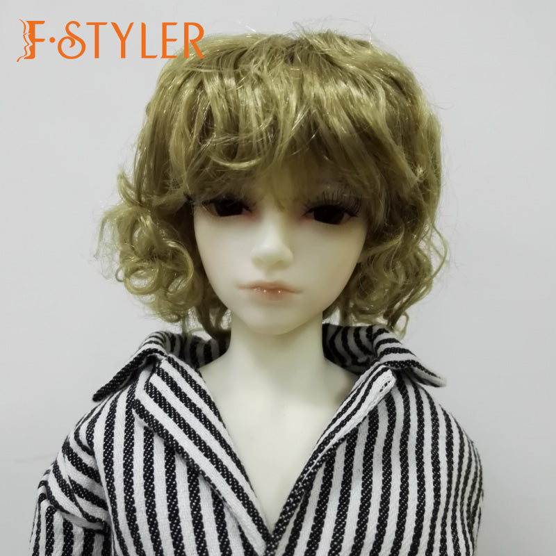 FStyler Doll Wig Naturally Curl Short Soft Synthetic Mohair Wig Various Colors Hair Doll Accessories Customization